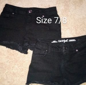 Size 7/8 cat n jack jean fringe shorts GUC